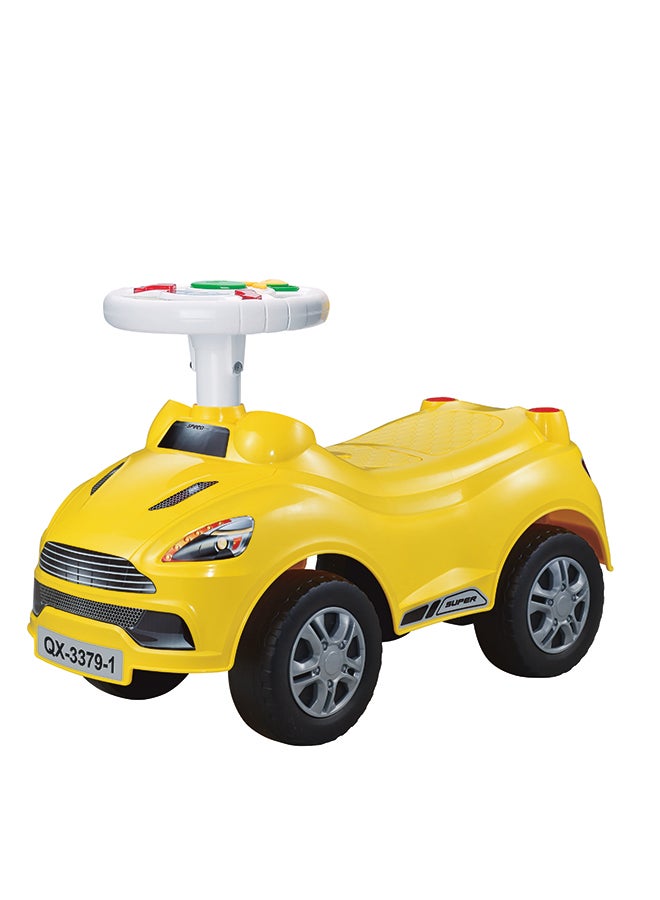 Ride-On Sports Car for Kids - Multifunctional Electric Baby Car with Music & Horn | Push Ride-On Toy for Toddlers 1-3 Years | RED