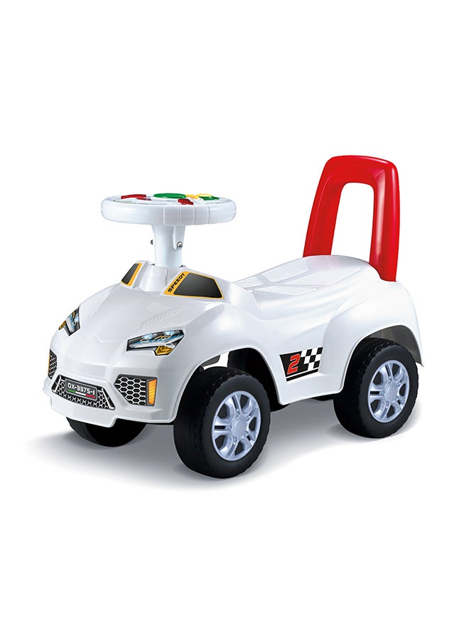 Sports Ride-On Car for Kids - Multifunctional Electric Vehicle with Lights & Music | Push Ride-On Toy for Toddlers 1-3 Years | Red