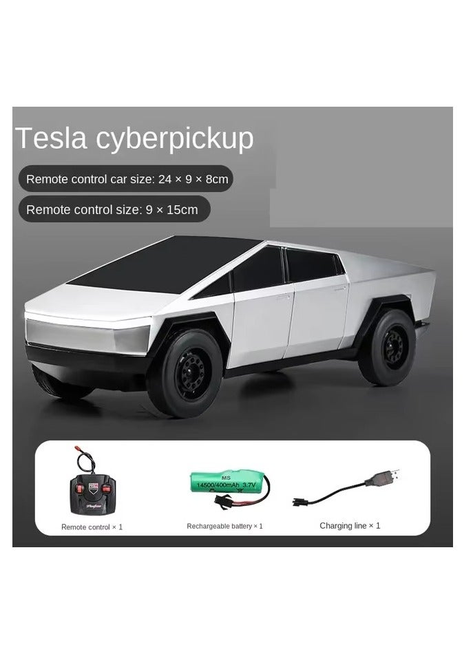 1:14 Remote Control Cyber Pickup Truck for Kids – Tesla Cyber Pickup RC Toy, Durable Material, Parent-Child Interactive, Hand-Eye Coordination, Brain Training Educational Gift