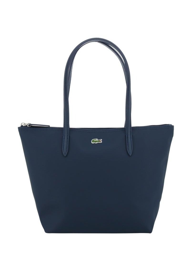 Women's L12.12 Concept Fashion Versatile Large Capacity Zipper Handbag Tote Bag Shoulder Bag Medium Dark Blue