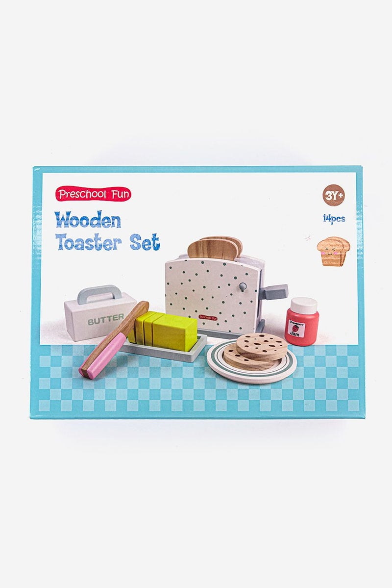 Wooden Toaster Set, White  Combo