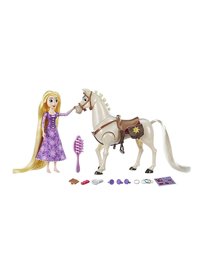 Rapunzel And Royal Horse Maximus Figure Set