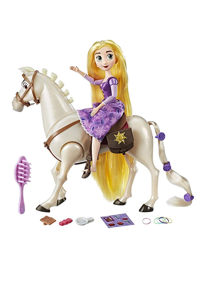 Rapunzel And Royal Horse Maximus Figure Set