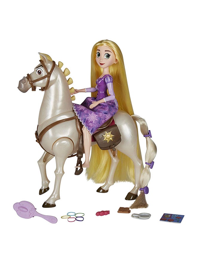 Rapunzel And Royal Horse Maximus Figure Set