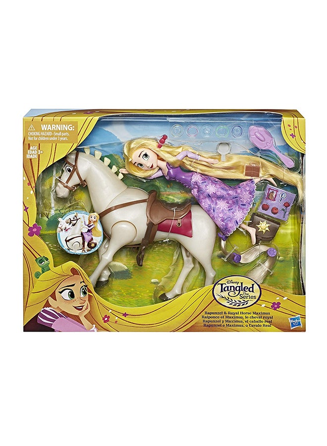 Rapunzel And Royal Horse Maximus Figure Set