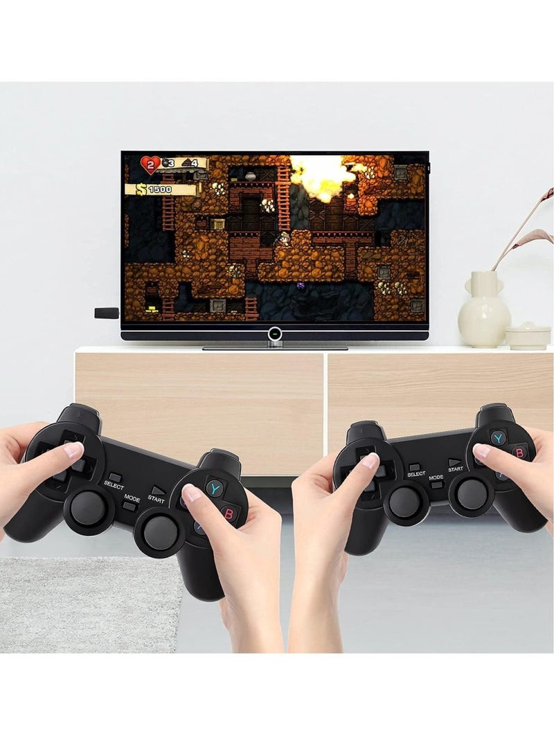 Retro 4K Game Console – Integrated Plug-and-Play Stick with Dual 2.4G Wireless Controllers, 3,500 Built-in Games, 9 Emulators, HDMI Output for TV