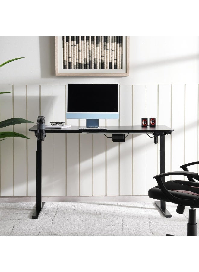 Odie Gaming Desk With Electric Height Adjustable - Black