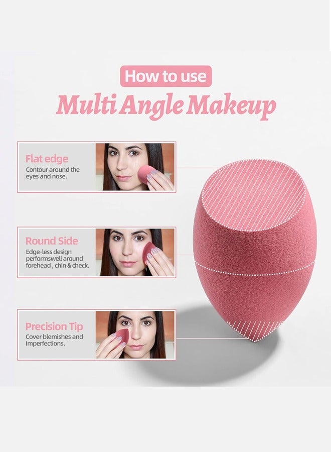 BS-MALL Makeup Sponge Set Blender Sponges 7 Pcs for Liquid, Cream, and Powder, Multi-colored with 1 Mini Makeup Sponge Pink