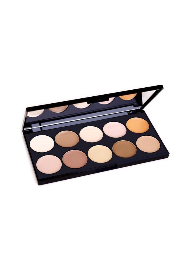 Mattlook 10 Shade Cover Skin Concealer Palette For Colour Correcting With Lightweight, Waterproof, High Pigment Flawless Finish & Long Lasting In Creamy Texture Concealer |18G| 02