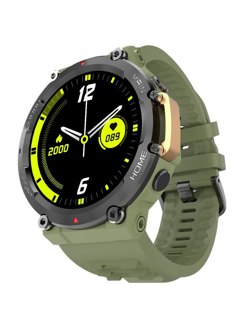 Fire-Boltt Artillery 1.5” HD Display Smart Watch, Shockproof Design, Rugged Looks, Motion Sensor Gaming, 320 mAh Battery, Bluetooth Calling, 100+ Sports Modes, Health Suite, Inbuilt Games (Green)