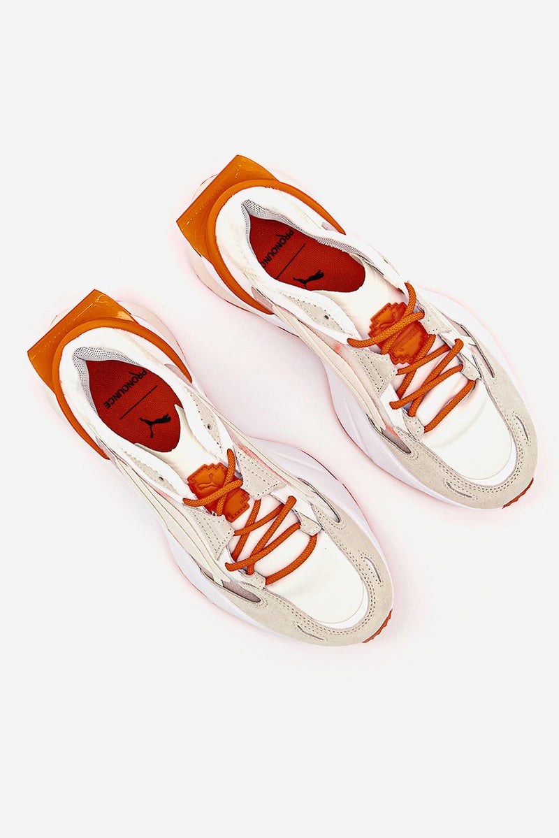 Kids Boy Powerframe OP 1 Pronounce Footwear, White and Orange