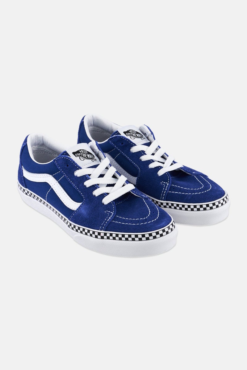 Kids Boy Sk8-Low Lace Up Shoes, Blue/White