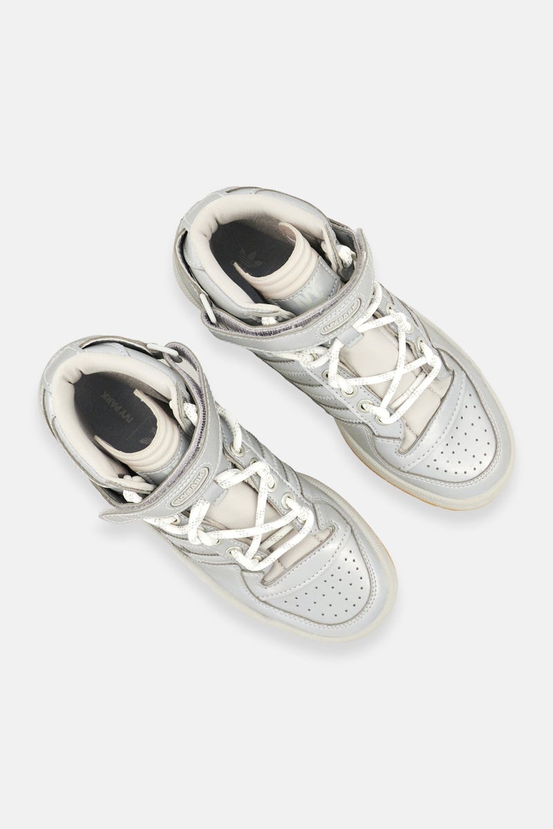 Kids Boy Forum Mid Velcro Outdoor Shoes, Silver