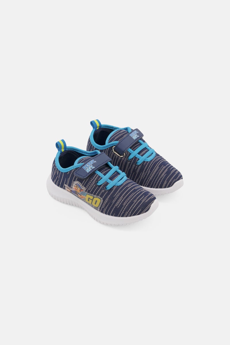 Kids Boy Velcro Closure Shoes, Navy Combo