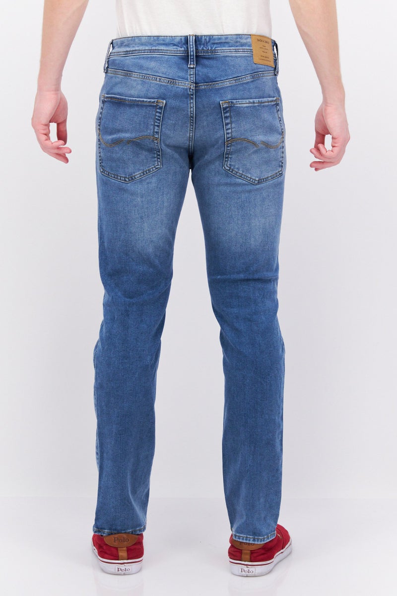 Men Regular Fit Wash Stretchable Denim, Blue