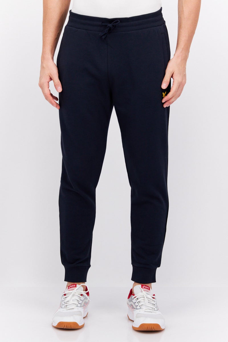 Men Regular Fit Brand Logo Sweatpants, Navy