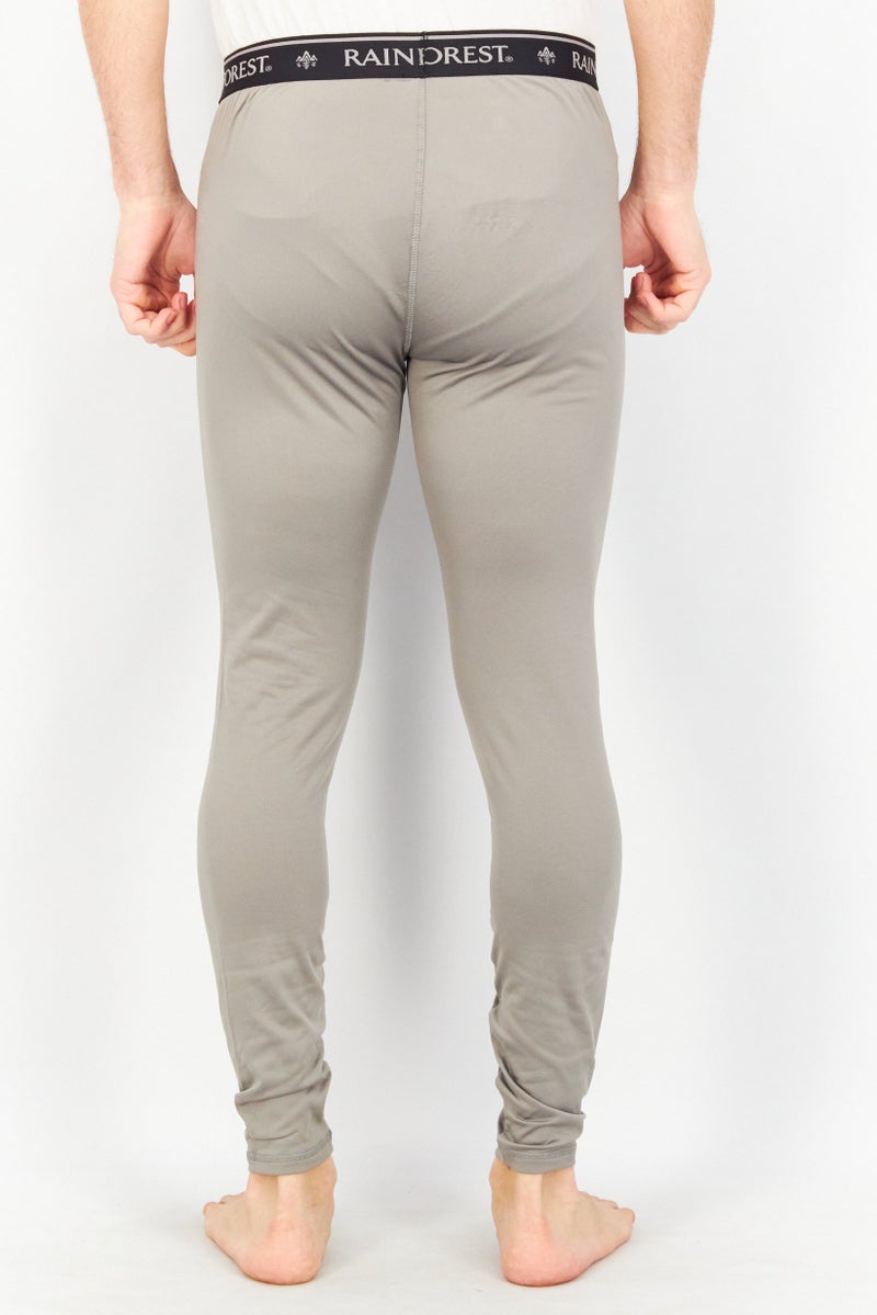 Men Solid Base Layer Pants, Grey