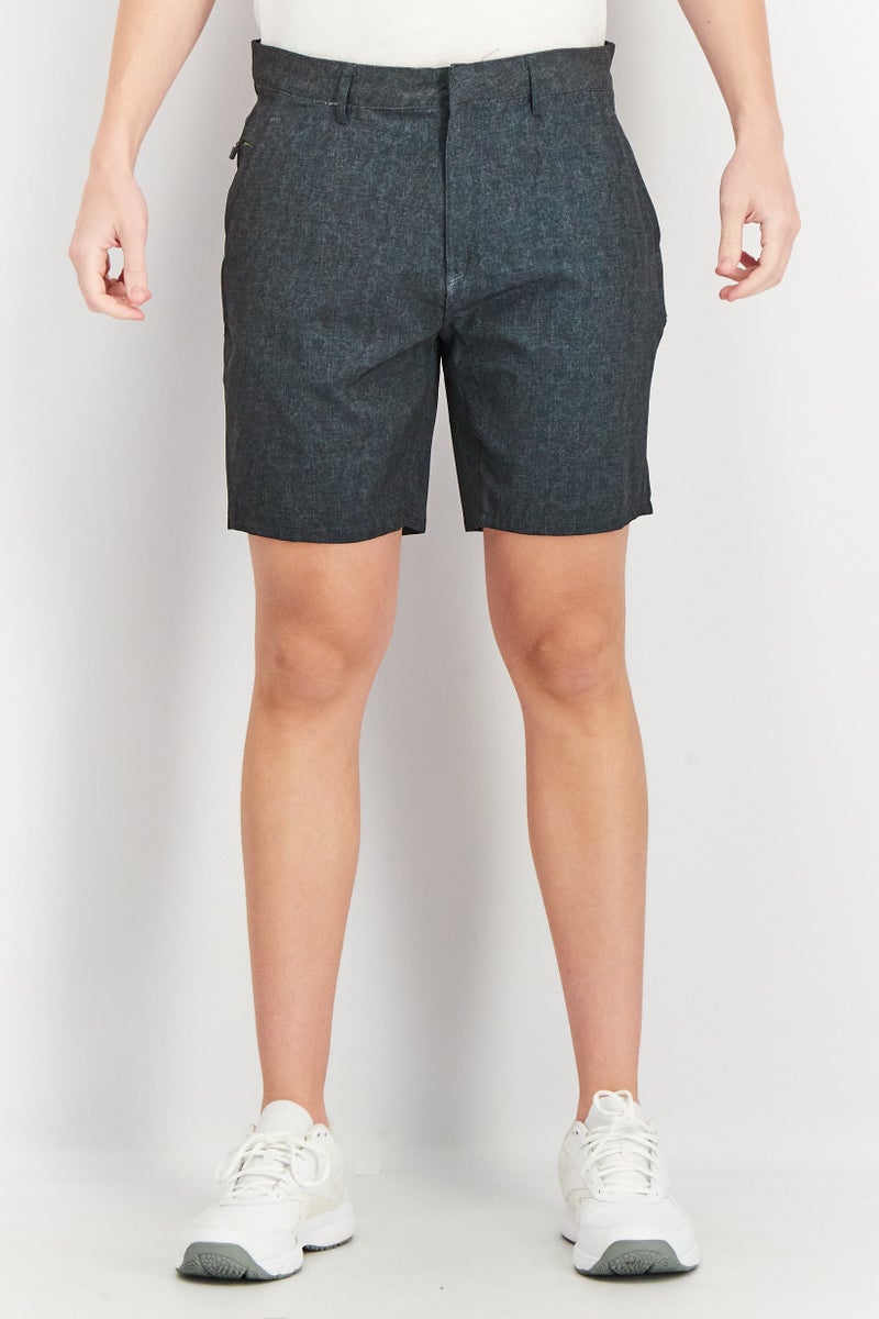 Men Heather Basic Short, Navy Blue