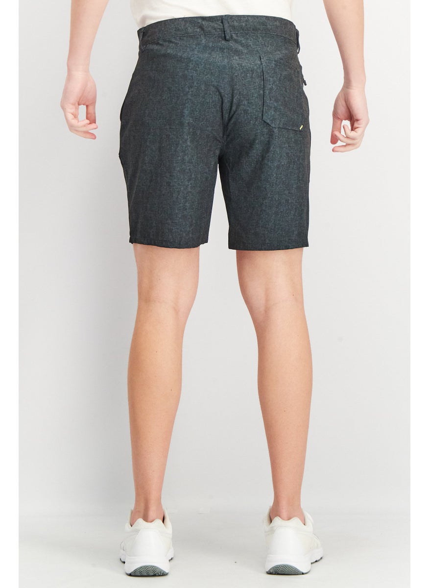 Men Heather Basic Short, Navy Blue
