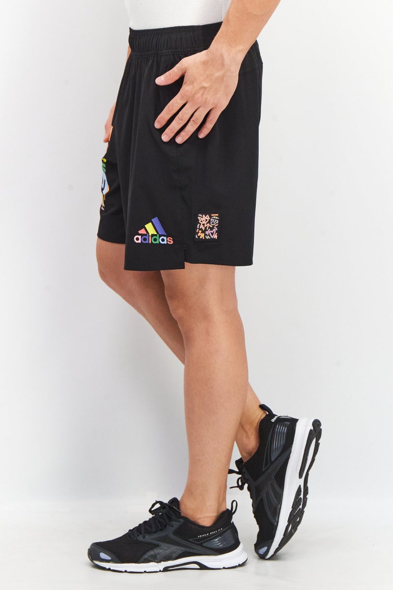 Men Sportswear Fit Brand Logo 7 Inseam Running Short, Black