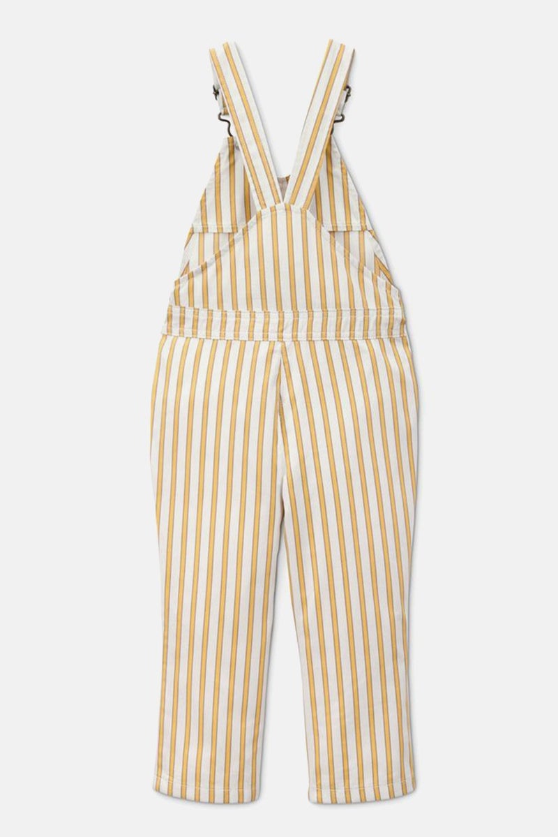 Kids Girl Sleeveless Stripe Jumpsuit, White and Yellow