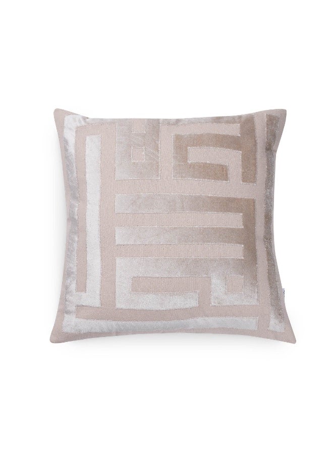 Rawiya Calligraphy Filled Cushion 50X50Cm - Beige