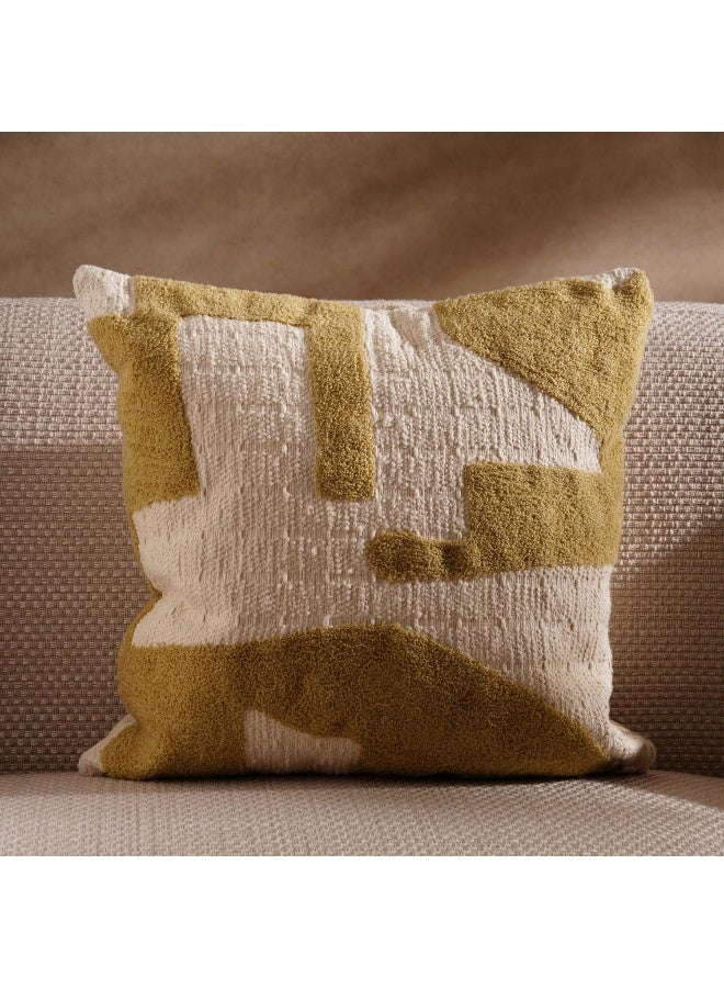 Tyler Hand Embroidered Filled Cushion 50X50Cm - Ochre