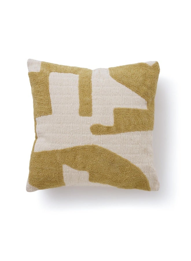 Tyler Hand Embroidered Filled Cushion 50X50Cm - Ochre