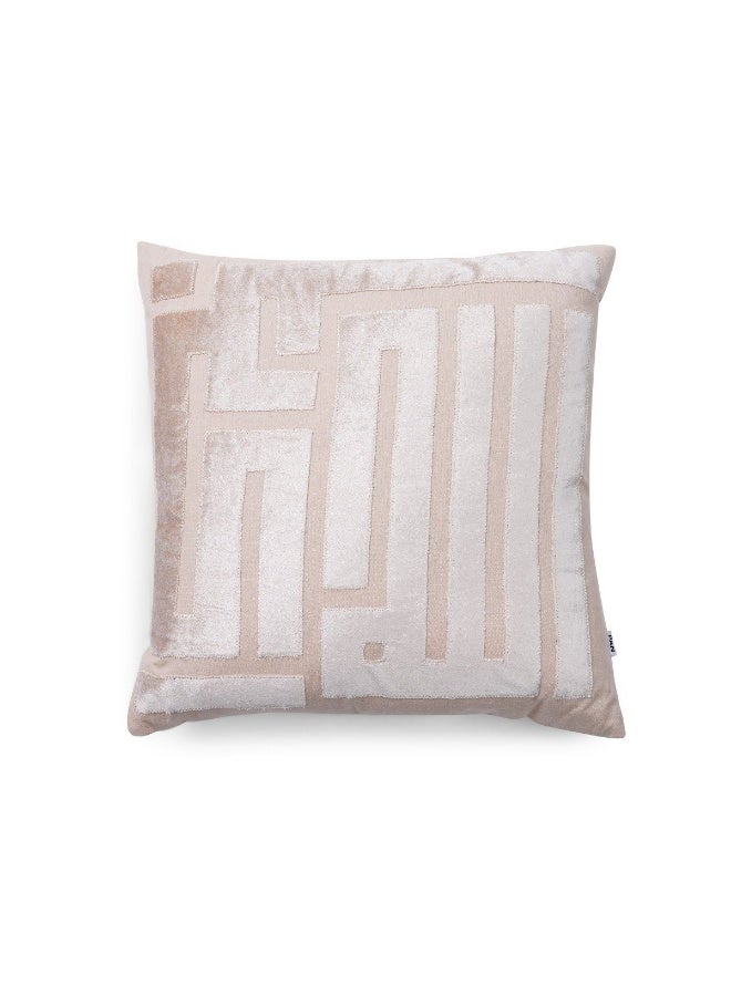 Noor Calligraphy Filled Cushion 50X50Cm - Beige