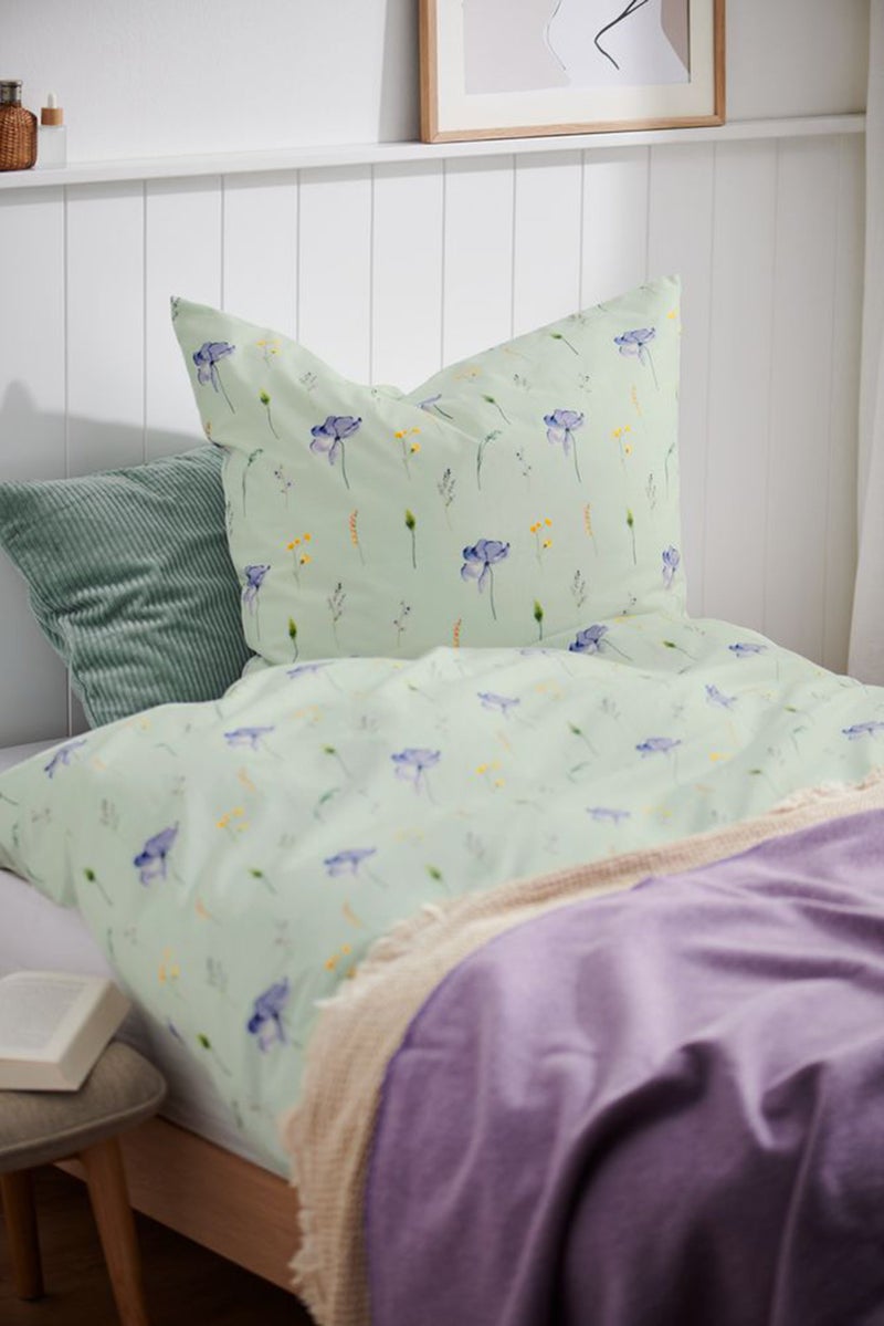 Premium Cotton Duvet Set 135 x 200 cm, Mint Combo