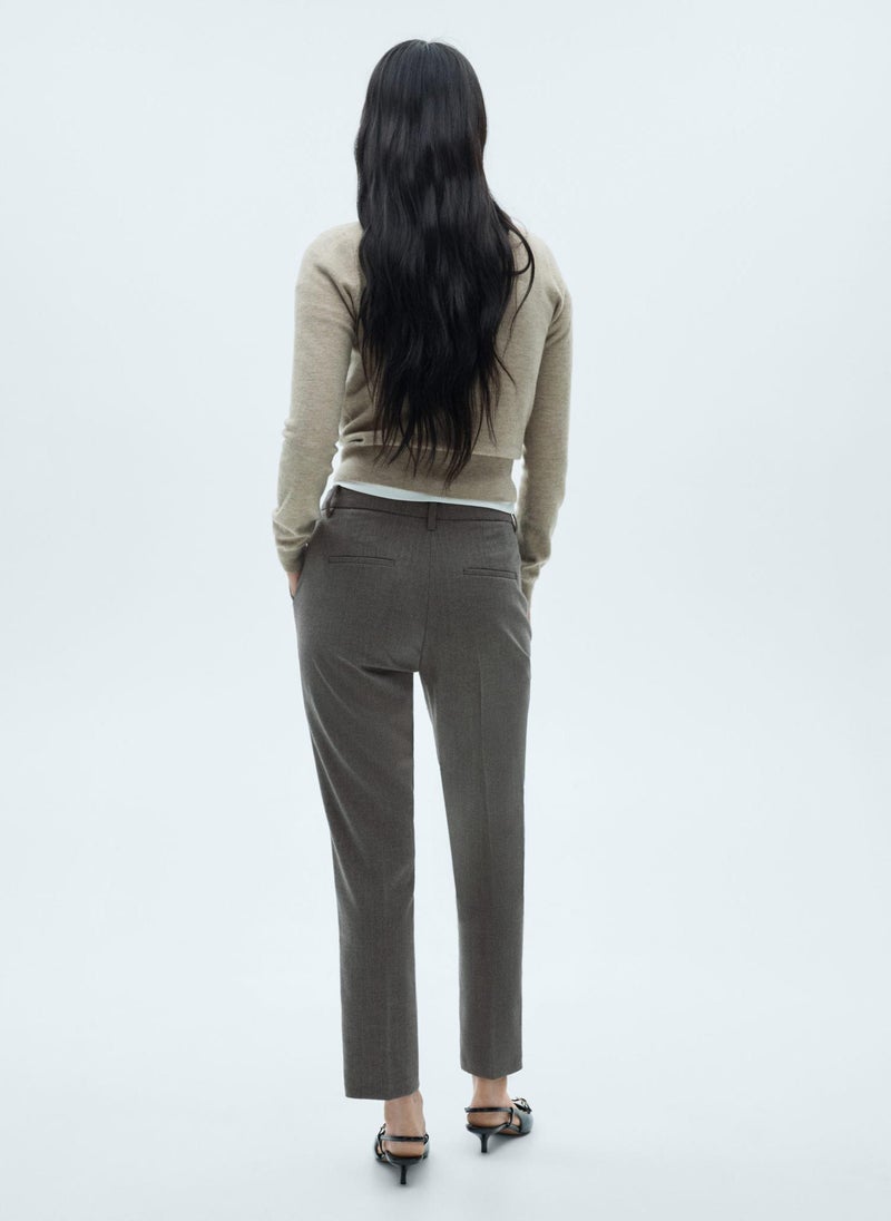 Mid-Rise Skinny Trousers