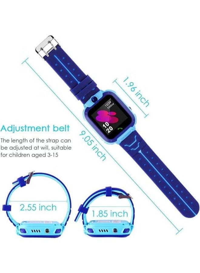 Kids Smart Watch With IP67 Waterproof Camera and Sim Card Slot Blue