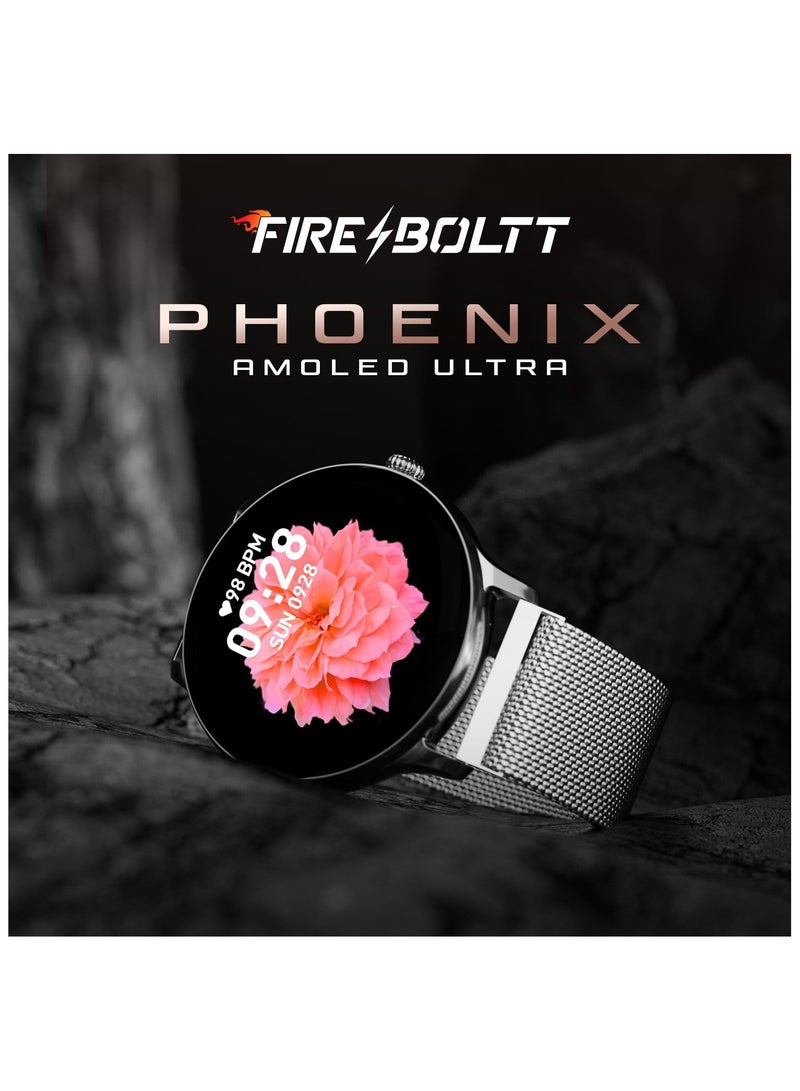 Fire-Boltt Ace Luxury Phoenix AMOLED Stainless Steel Smart Watch 1.43