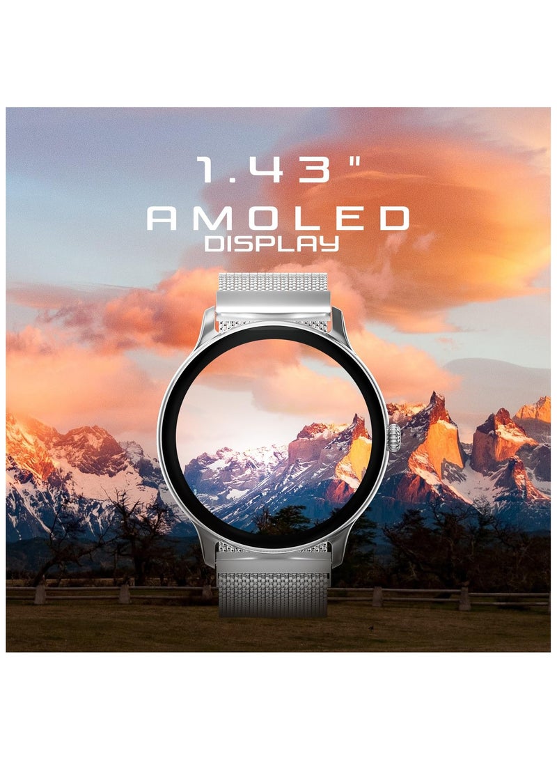 Fire-Boltt Ace Luxury Phoenix AMOLED Stainless Steel Smart Watch 1.43