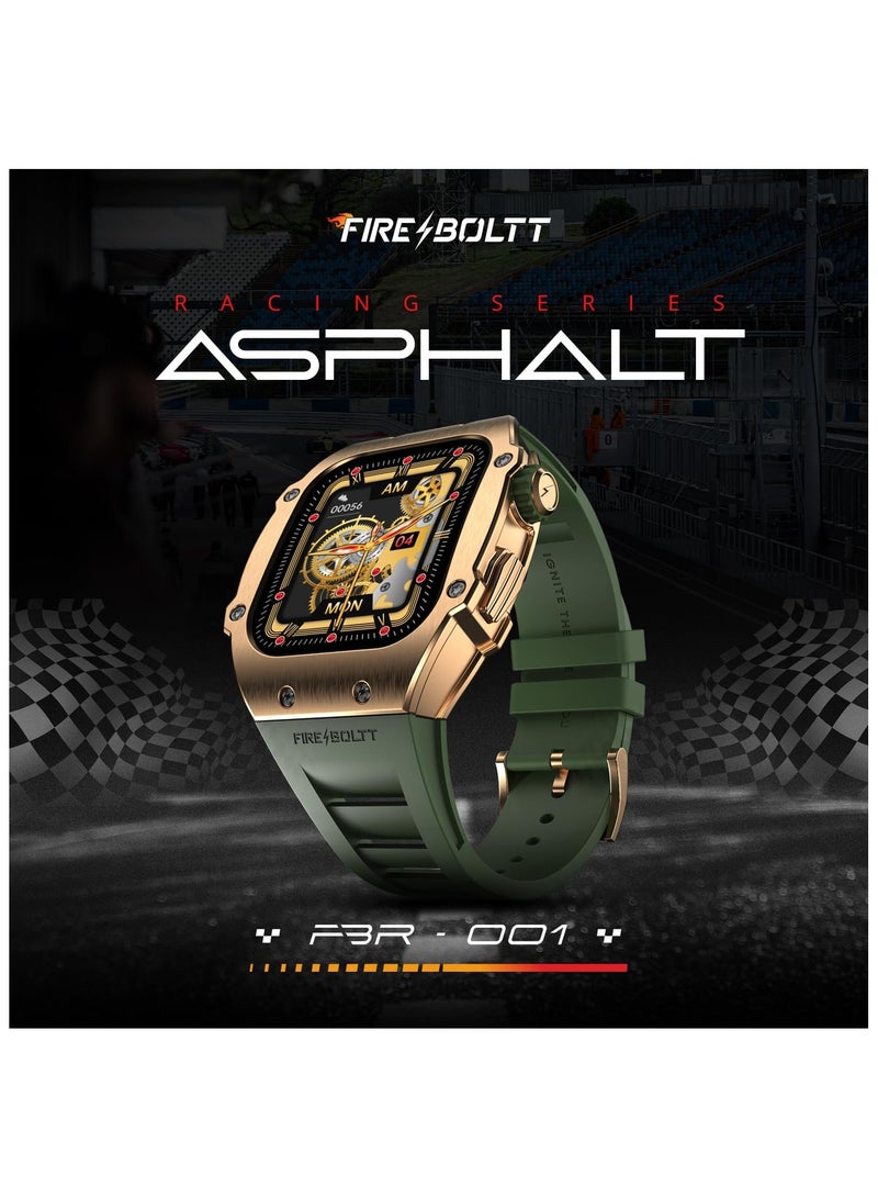 Fire-Boltt Asphalt Newly Launched Racing Edition Smart Watch 1.91” Full Touch Screen, Bluetooth Calling, Health Suite, 123 Sports Modes, 400 mAh Battery (Green)