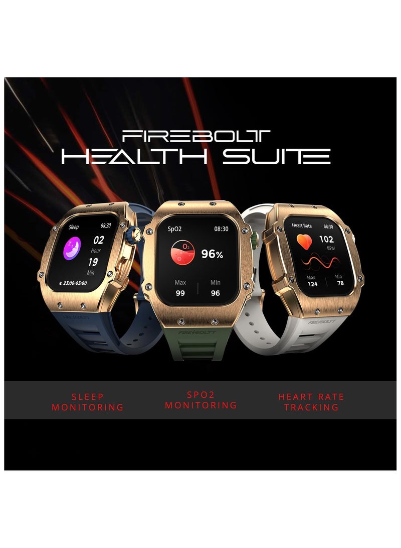 Fire-Boltt Asphalt Newly Launched Racing Edition Smart Watch 1.91” Full Touch Screen, Bluetooth Calling, Health Suite, 123 Sports Modes, 400 mAh Battery (Green)