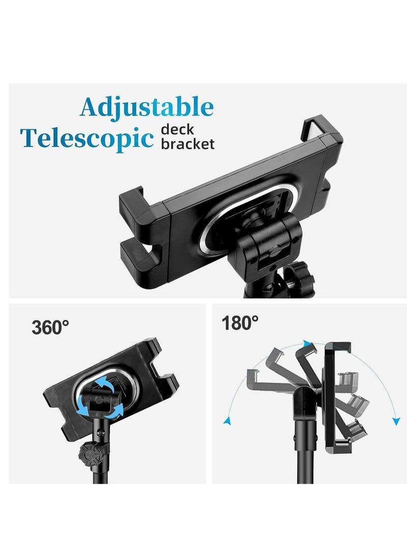 Tablet Stand Holder – iPad Tripod Floor Holder with Height Adjustable, 360° Rotating Cell Phone Stand for Video Recording, Compatible with iPad Pro, Mini, Air, iPhone, and 4.7-13