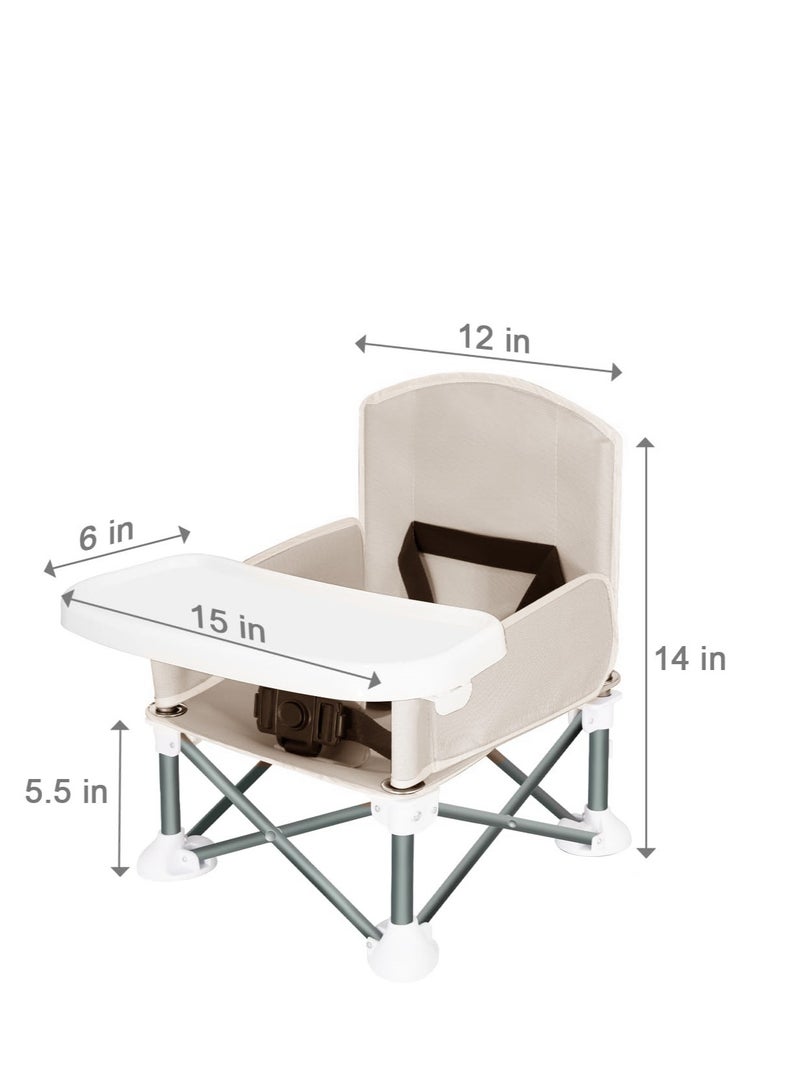 Portable Compact Foldable Baby Seat Chair with Sunshade Umbrella and Straps for Indoor Outdoor Use for Travel Camping Beach Lawn Toddlers Kids Boys Girls