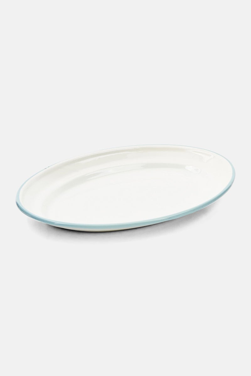 Oval Platter Versalles 36 cm, White/Blue