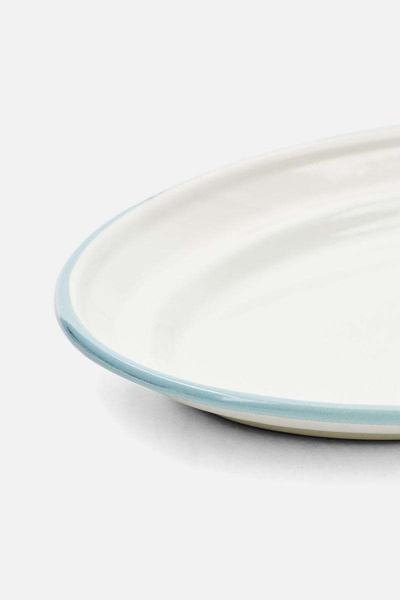 Oval Platter Versalles 36 cm, White/Blue