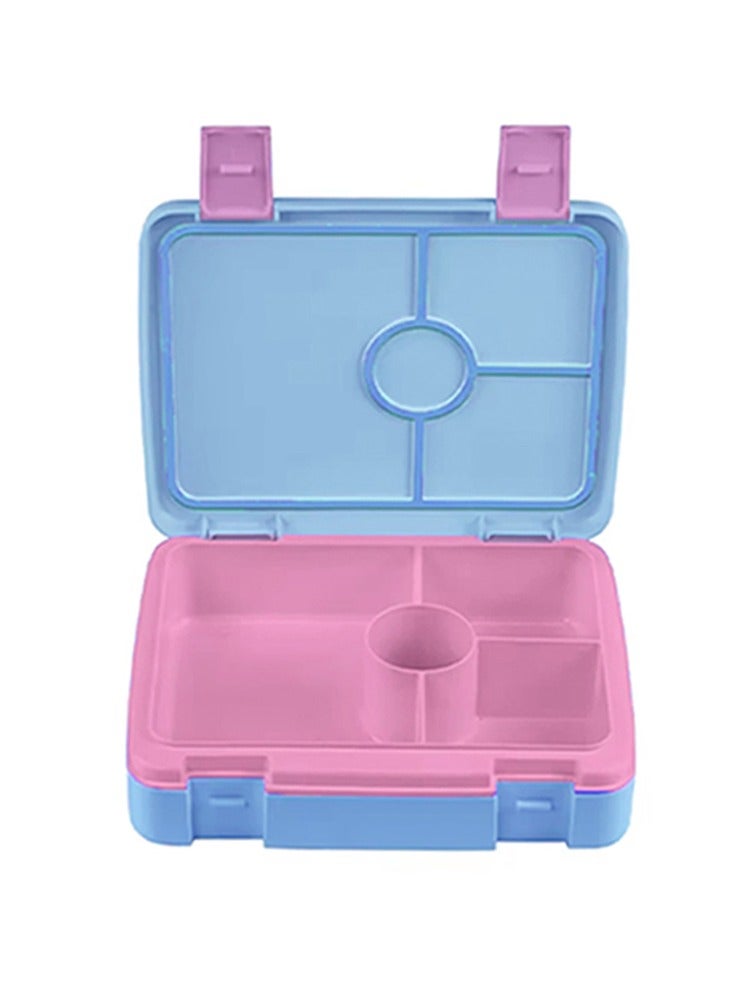 Star Babies  Bento Lunch Box 4 Compartments Ideal Portion Size Leak-Proof, Toddler-Friendly, Bento Lunch Box for Meals and Snacks On-the-Go. Dishwasher Safe, BPA-Free - Blue