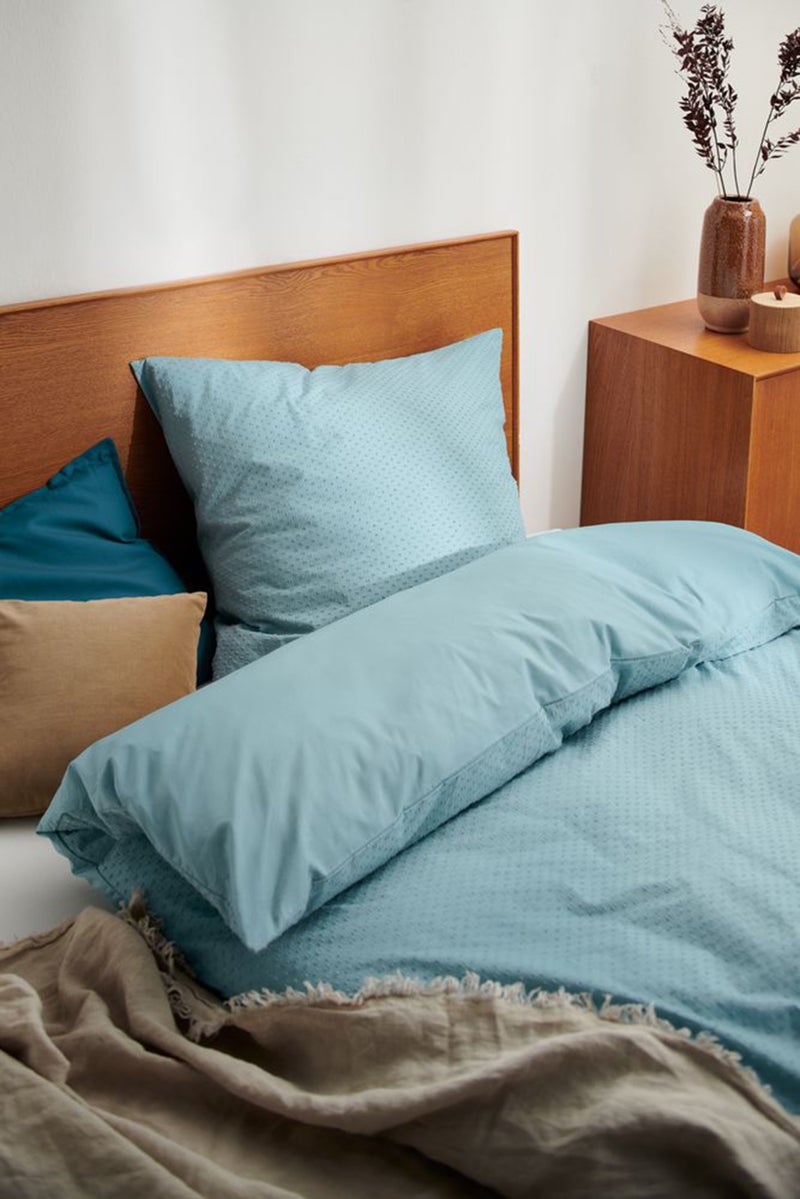 Premium Cotton Duvet Set Bed Sheet and Pillow Case, Turquoise
