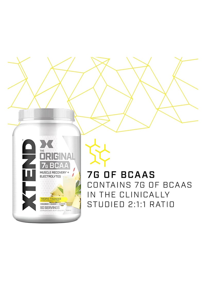 Xtend Original BCAA Powder, Sugar Free Post Workout, Muscle Recovery, Drink With Amino Acids 7g BCAAs, For Men And Women, Tropic Thunder Flavor , 90 Servings