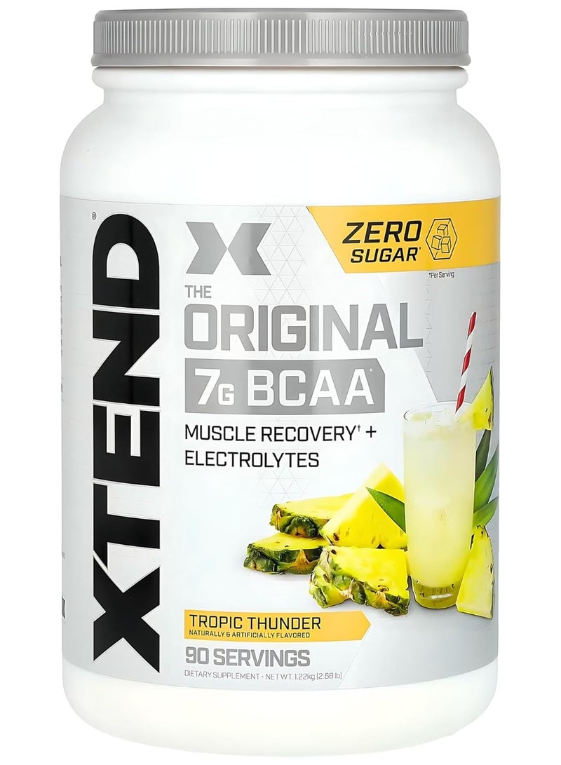 Xtend Original BCAA Powder, Sugar Free Post Workout, Muscle Recovery, Drink With Amino Acids 7g BCAAs, For Men And Women, Tropic Thunder Flavor , 90 Servings