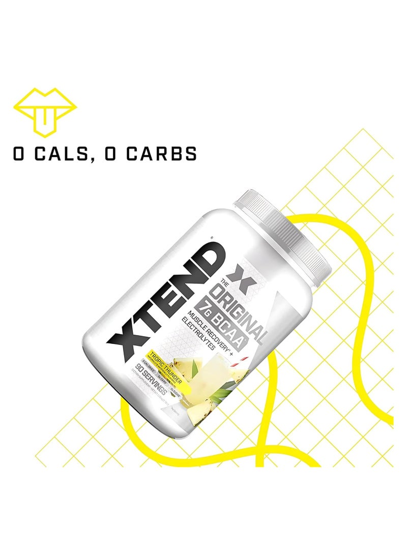 Xtend Original BCAA Powder, Sugar Free Post Workout, Muscle Recovery, Drink With Amino Acids 7g BCAAs, For Men And Women, Tropic Thunder Flavor , 90 Servings