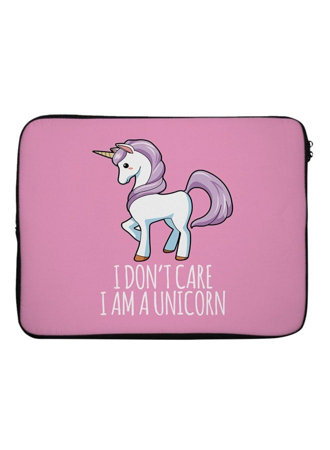 I Dont Care Unicorn Laptop Sleeve