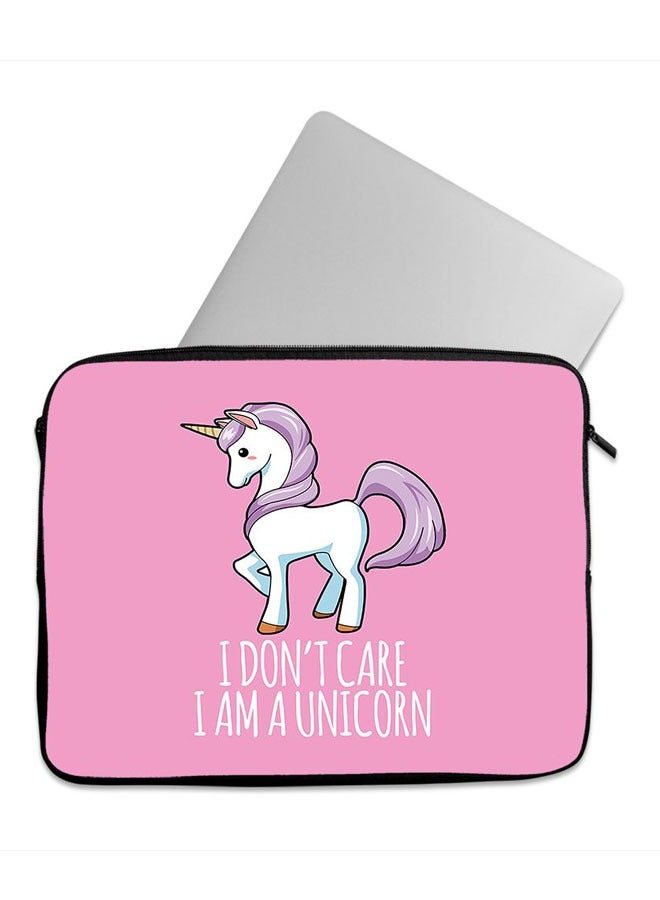 I Dont Care Unicorn Laptop Sleeve