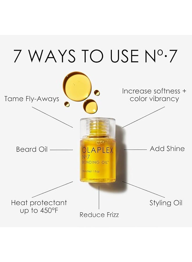 OLAPLEX. No. 7 Bonding Oil 30ml, Hair Treatment Oils, Nourishing Treatment for Split Ends and Dry Scalp for All Hair Types, Nourishes and Repairs All Hair Types