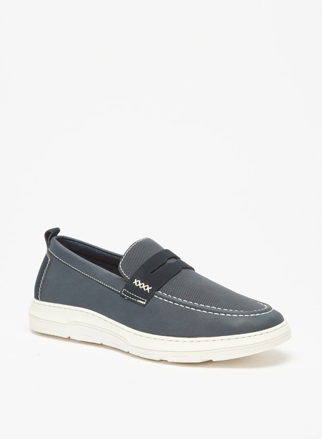 Men's Textured Slip-On Loafers