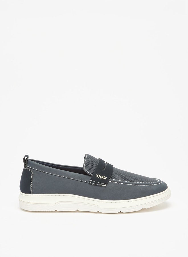 Men's Textured Slip-On Loafers